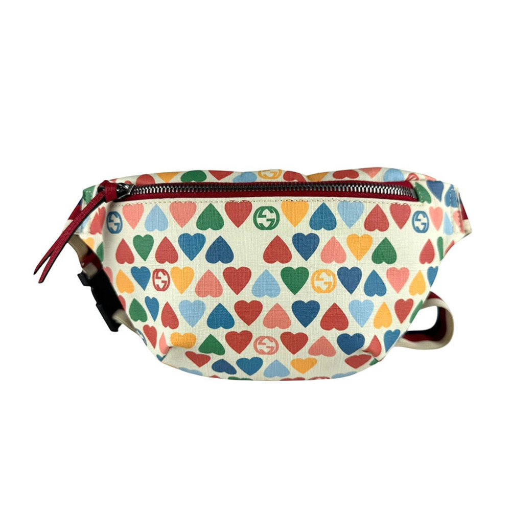Gucci Waist Bag Body Canvas Multicolor Black Tan